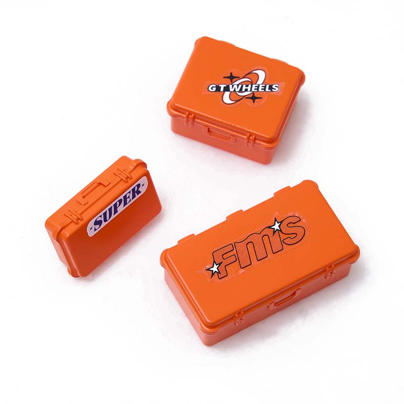 1:18/1:24 Orange Luggage Box Set | Scale Model Accessory
