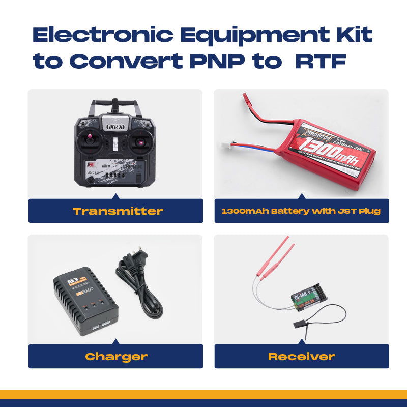 Electronic Equipment Kit to Convert PNP to RTF (1300mAh Battery with J