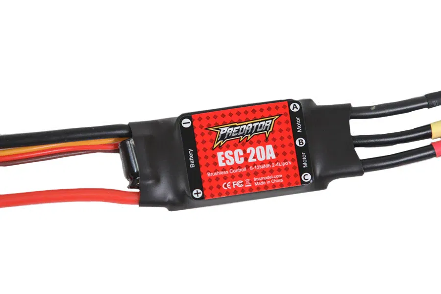 20A ESC for Warbirds | 200mm Input Cable | JST Connector