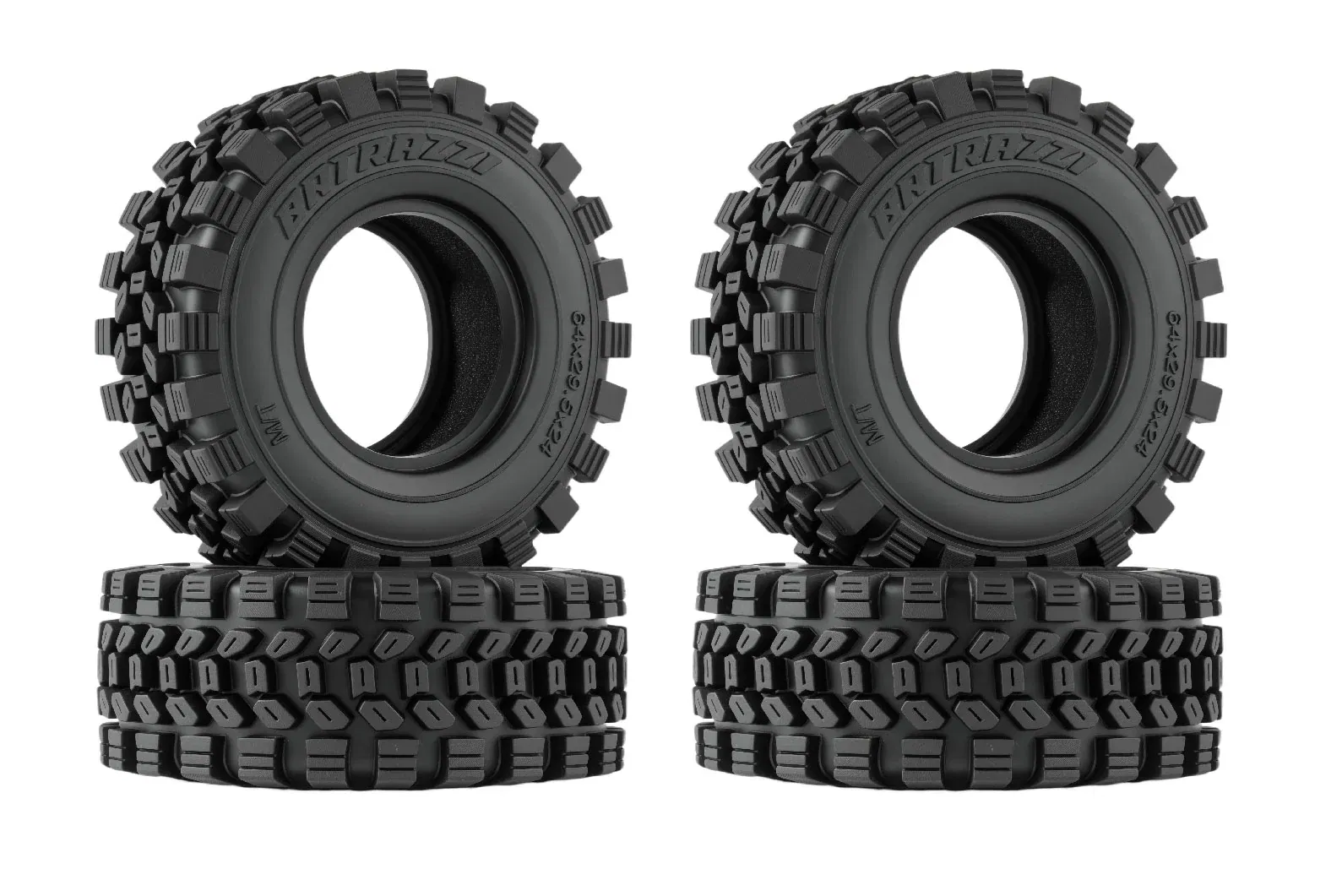 BATRAZZI 64*23.5mm Outrider ZR 1.2” M/T Tires (4pcs)