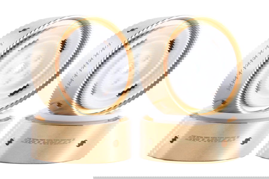 BATRAZZI 0.8" Aluminum 4-Slot Road Wheels White 4pcs for SCX24/CR24/FCX24M (Discovery/Range Rover & Tacoma)