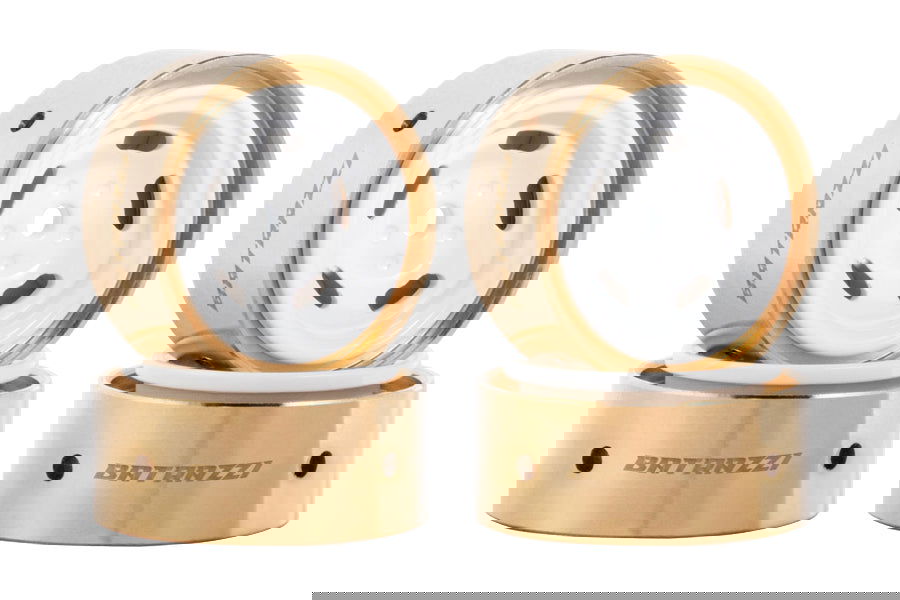 BATRAZZI 0.9" Aluminum Star Road Wheels White 4pcs for SCX24/CR24/FCX24M (D90/D110 & Tacoma)