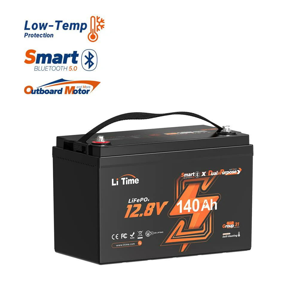 LiTime 12V 140Ah Dual Purpose Marine Battery