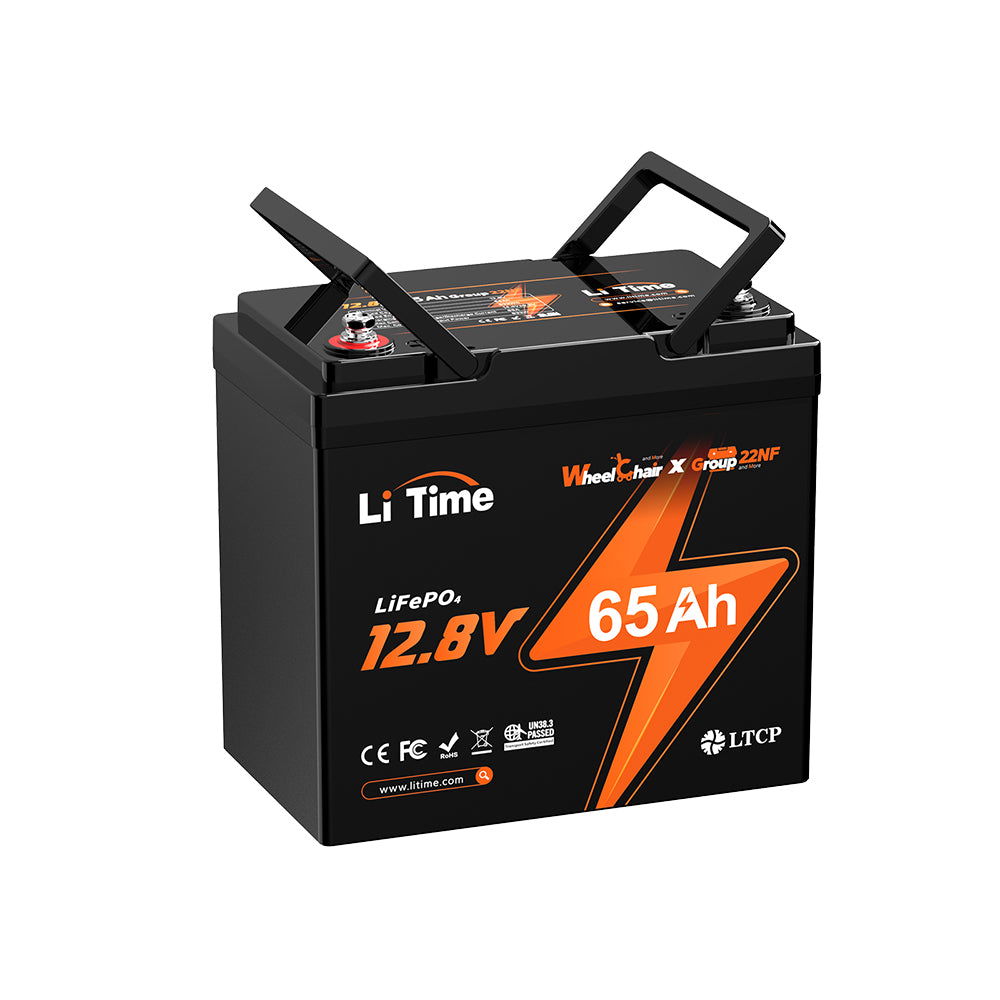 LiTime 12V 65Ah 22NF Wheelchair Lithium Battery