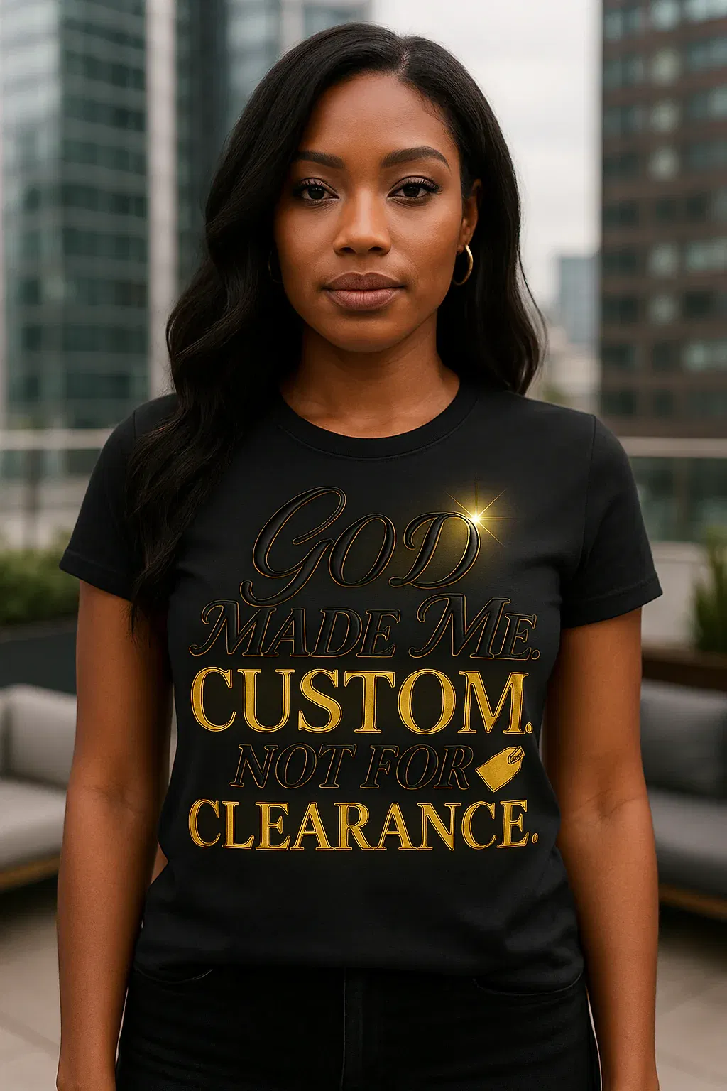 God Made Me Custom. Not for Clearance.™ – Luxe Statement Tee (Unisex)