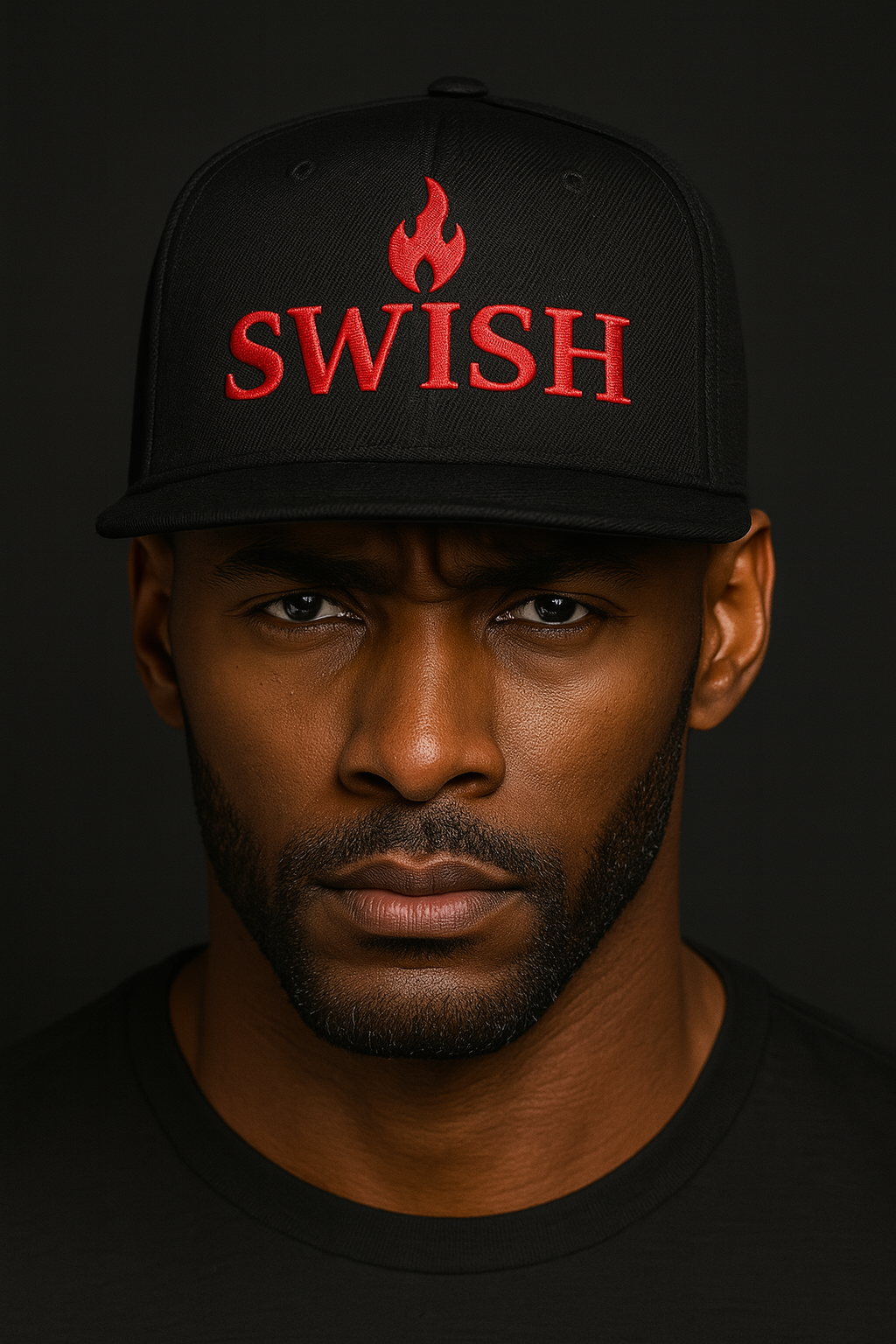 SWISH Fitted Hat – Red Flame Edition