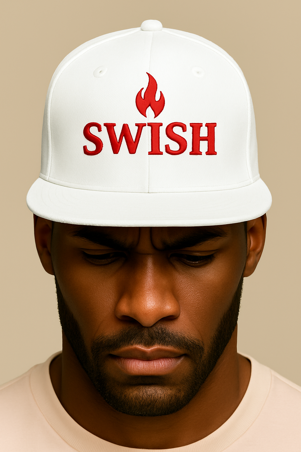 SWISH Fitted Hat –Deep Red Flame Edition