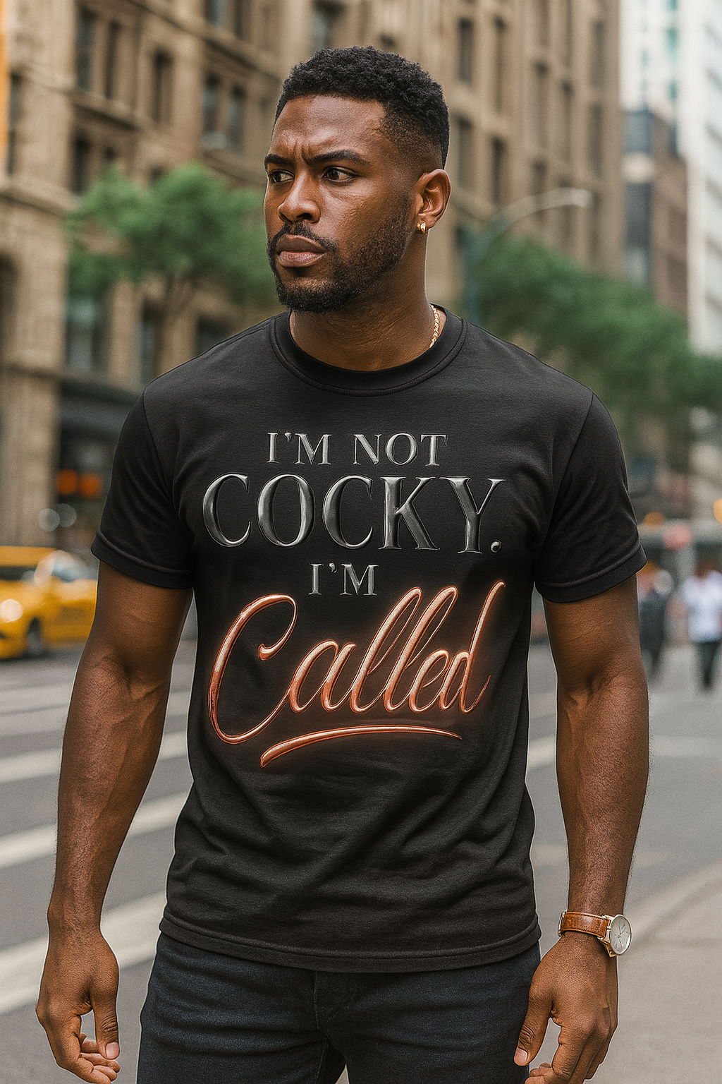 I’m Not Cocky, I’m Called™ – Dripfirmations™ Luxe Tee (Unisex)