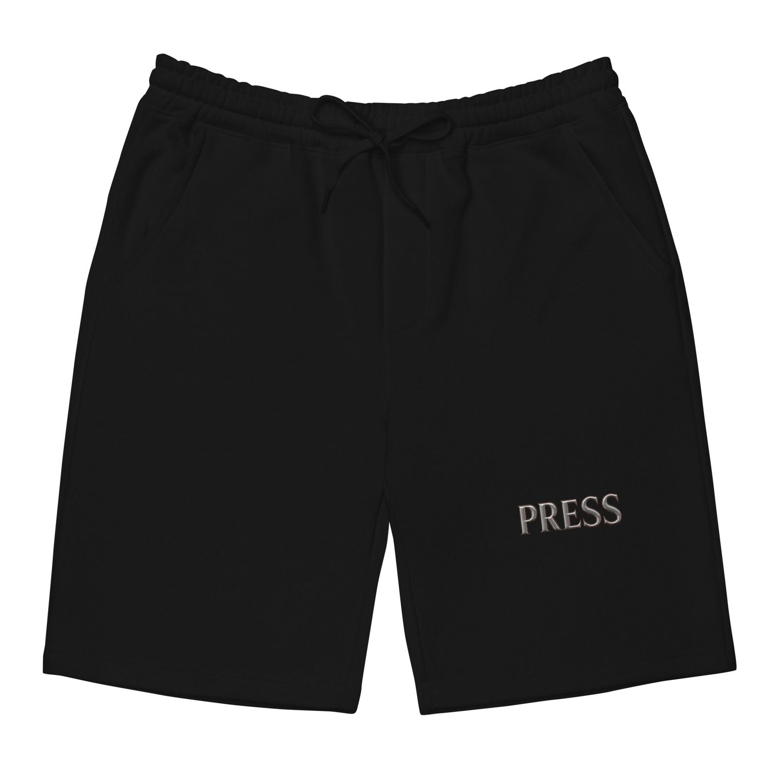 PRESS” Chrome Graphic Shorts – Luxe Streetwear Mesh Shorts | Metallic 