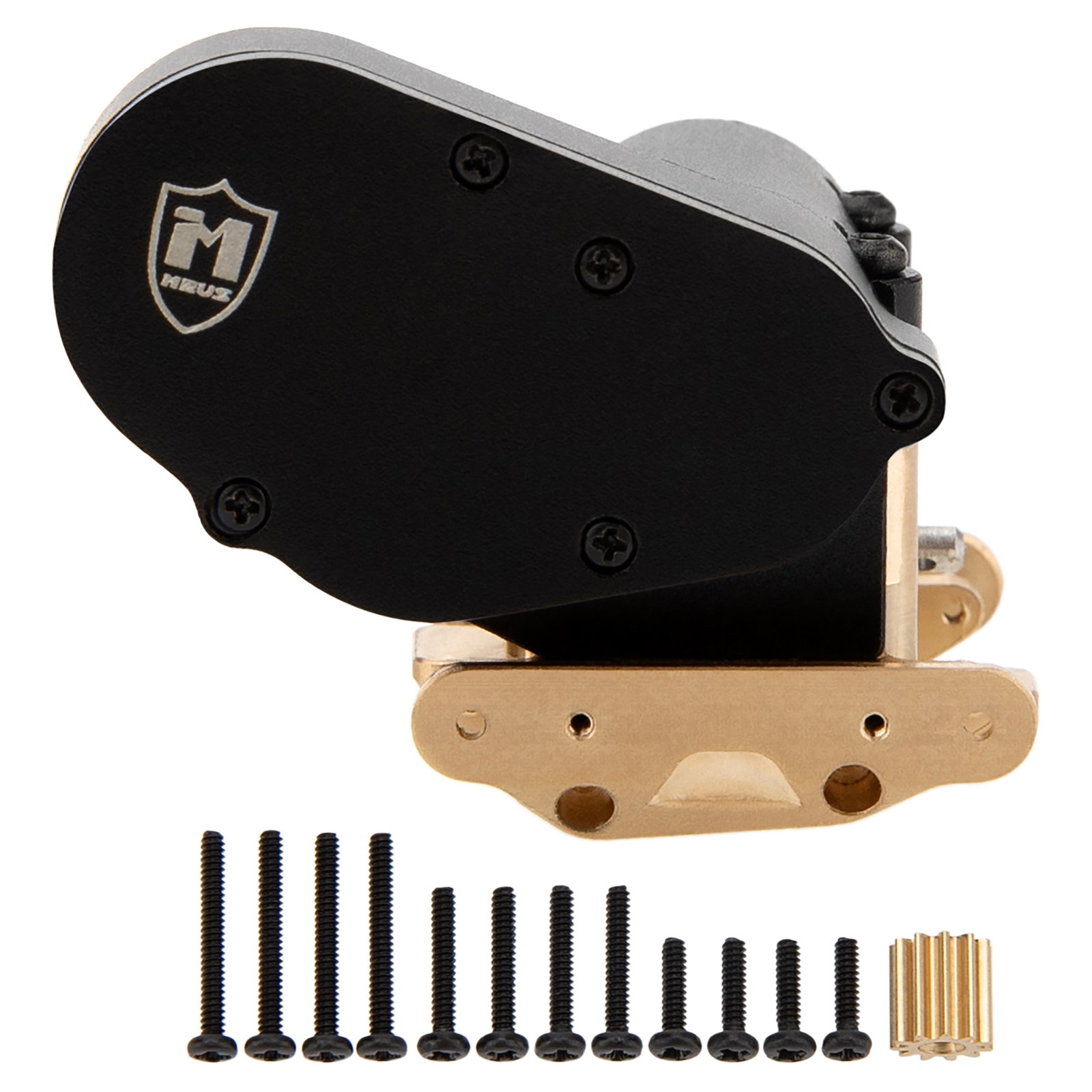 MEUS Racing 1/30 SCX30 Assembled Transmission with Brass Skid Plate