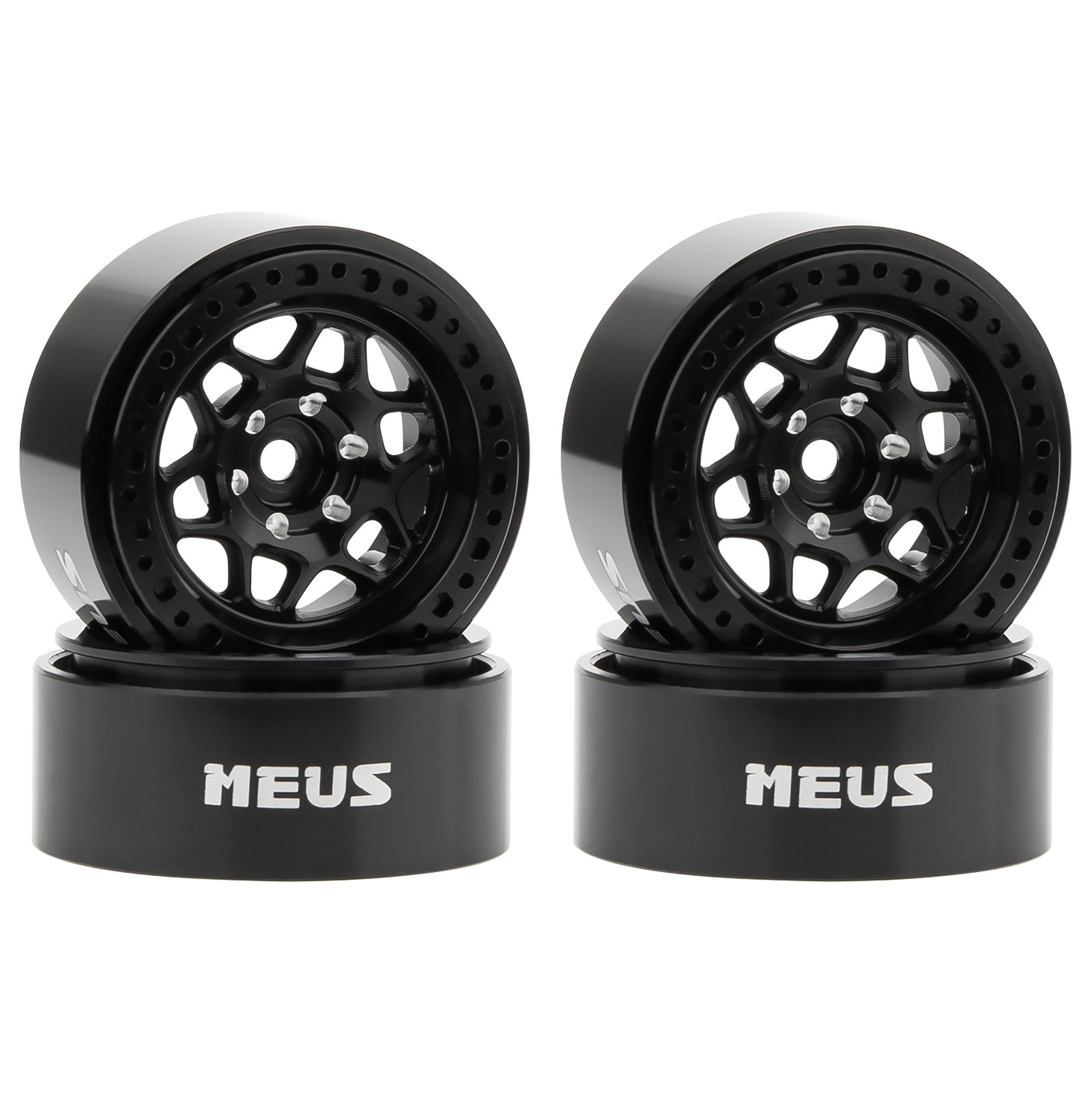 MEUS Racing 1.3-Inch Beadlock Wheels for 1/18 TRX4M 1/24 SCX24 AX24 FCX24