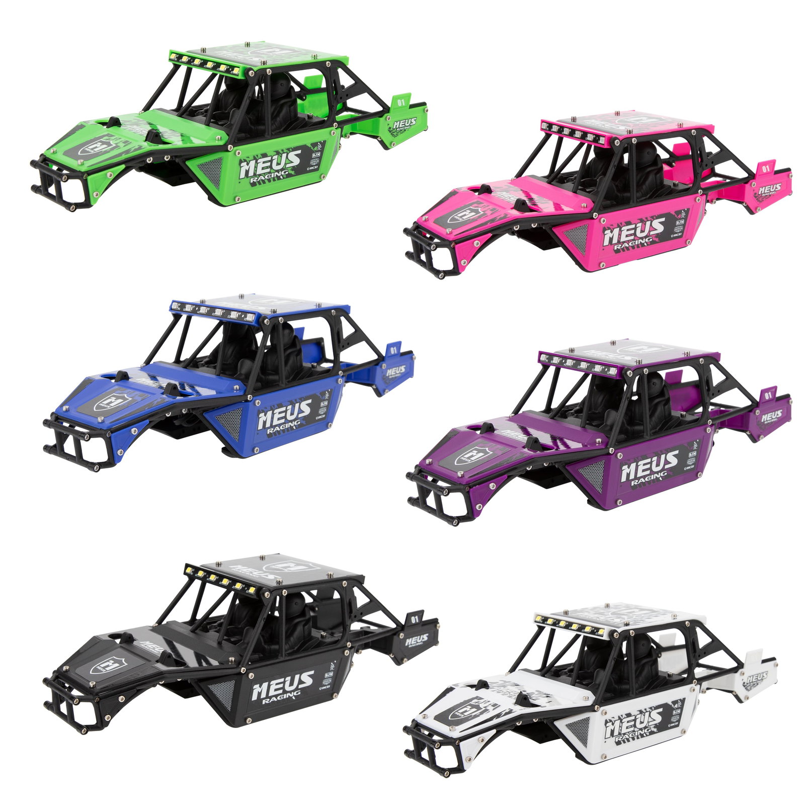 MEUS Racing SCX24 Mantis Roll Cage Body Shell Chassis Kit for Axial 1/