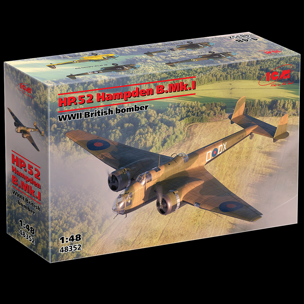 ICM HP.52 Hampden B.Mk.I WWII British Bomber Model Kit 1:48 Scale