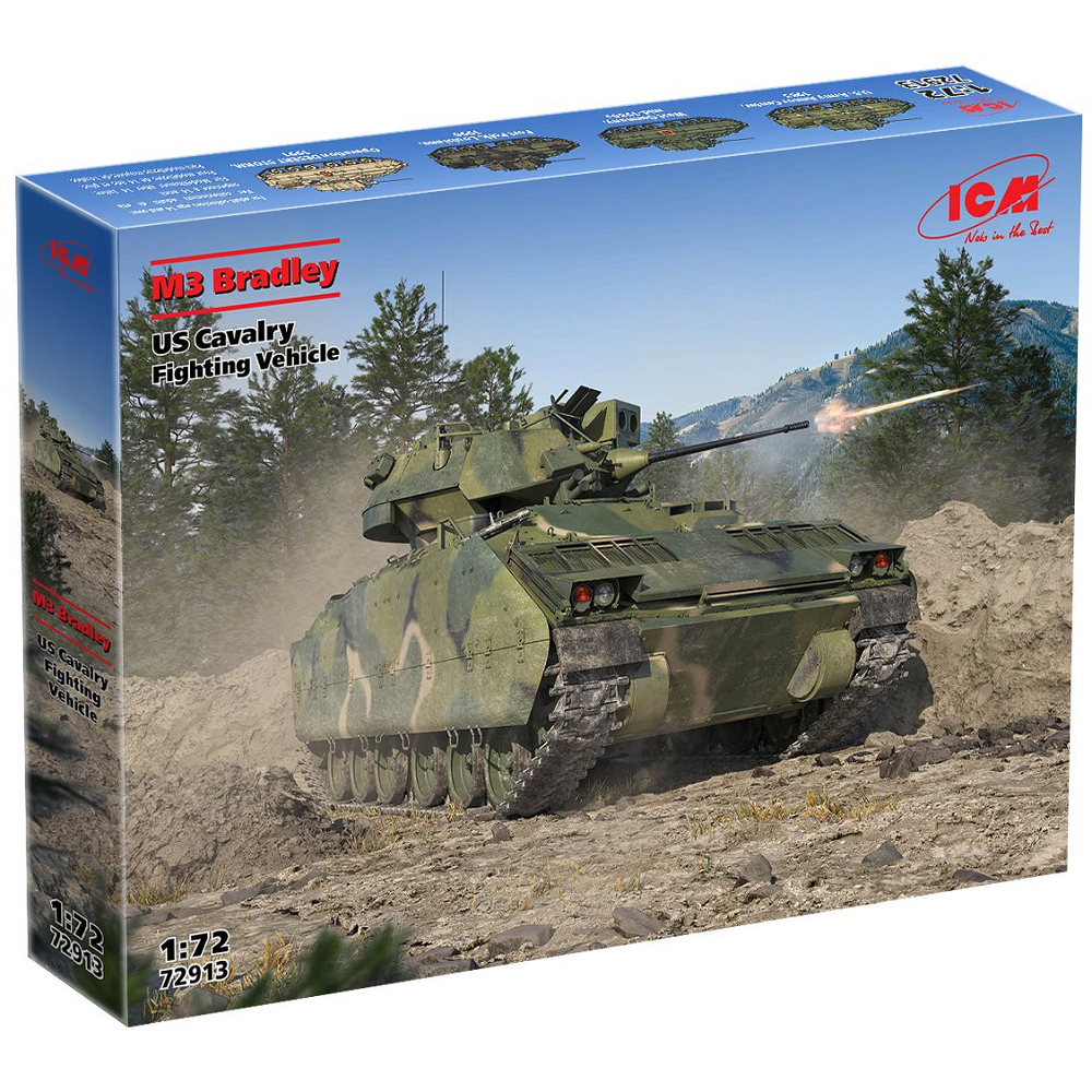 ICM M3 Bradley U.S. Cavalry Fighting Vehicle Model Kit 1:72 Scale