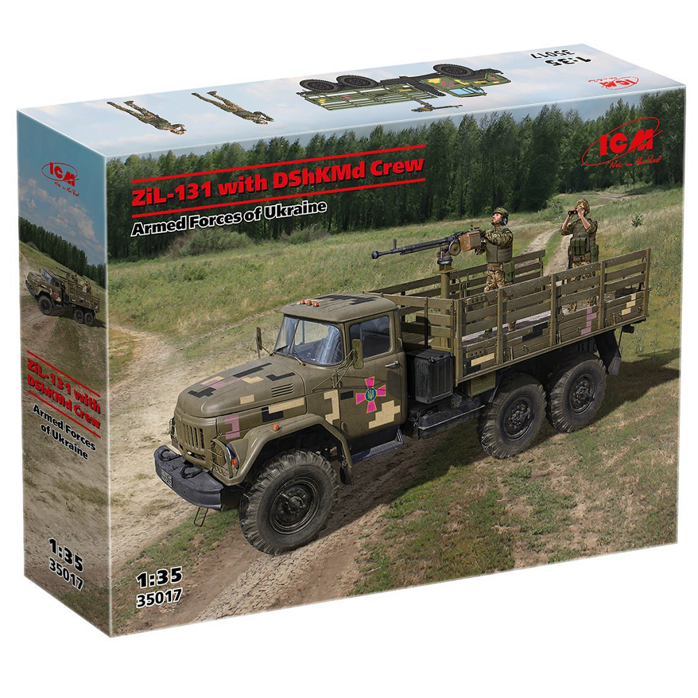 ICM ZiL-131 with DShKMd Crew Ukrainian Armed Forces Model Kit 1:35 Scale