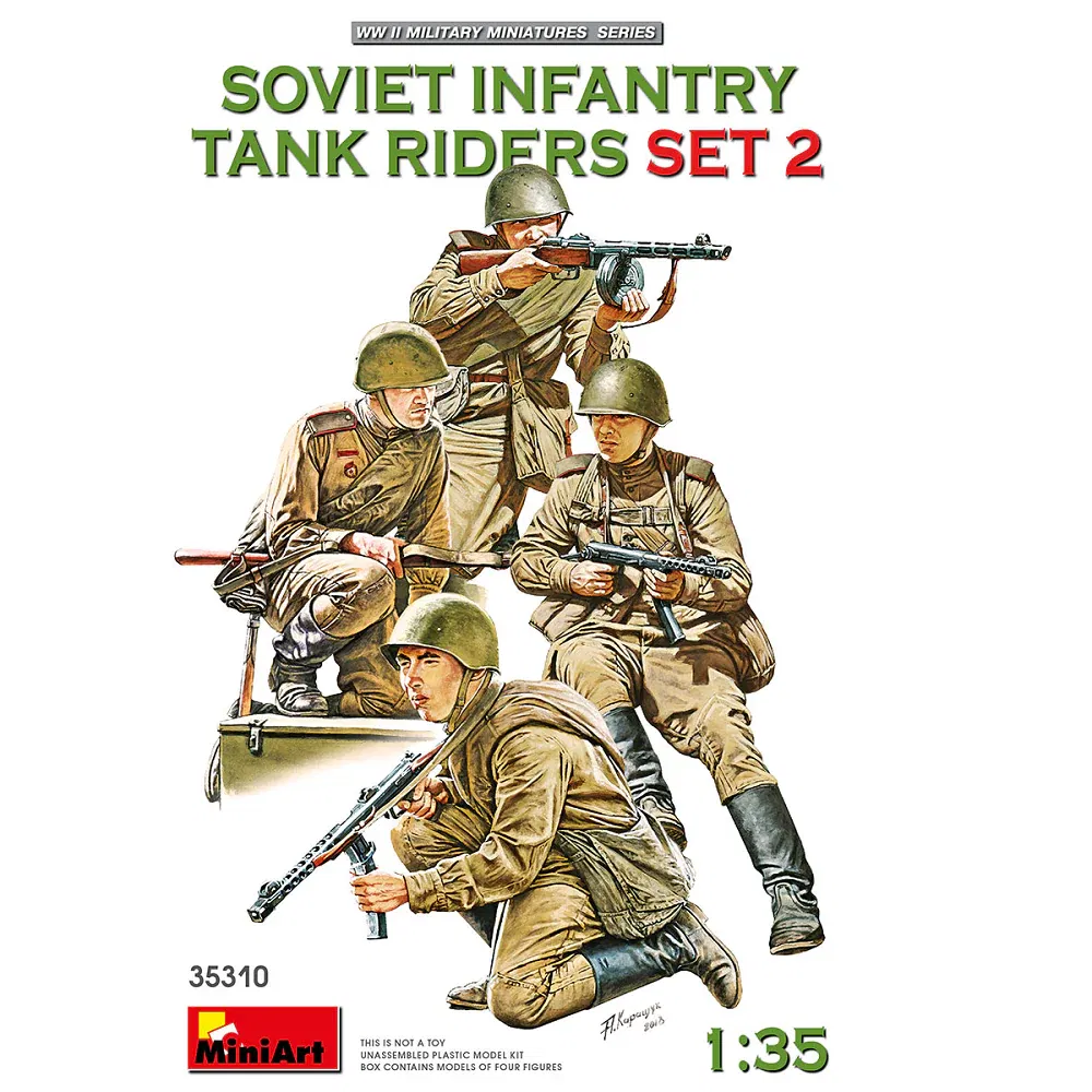 MiniArt Soviet Infantry Tank Riders Set 2 | 1/35 scale plastic kit