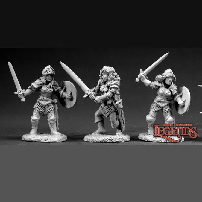 Reaper Miniatures 03327 Fighting Women | TTRPG Metal Miniatures