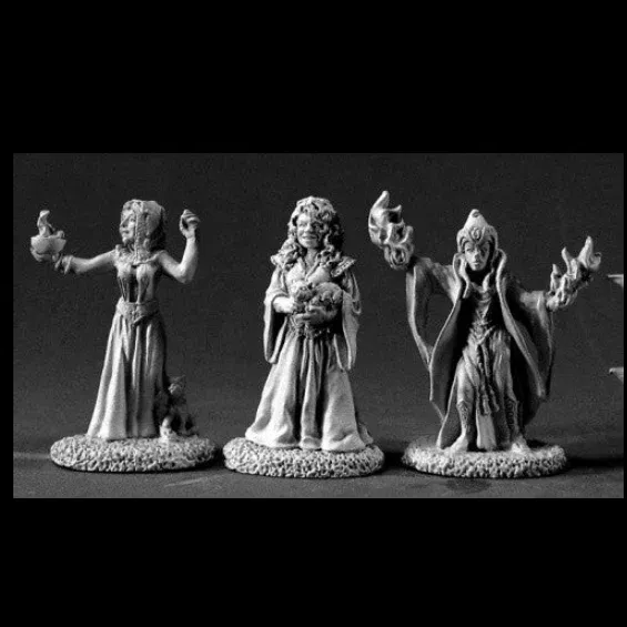 Reaper Miniatures 03375 Female Wizards | TTRPG Metal Figure