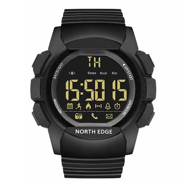 NORTH EDGE AK Men's Watch Military Waterproof 100M Sport Army Led Digi