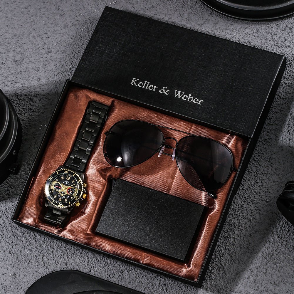 Quartz Watch Sunglasses Suit Men