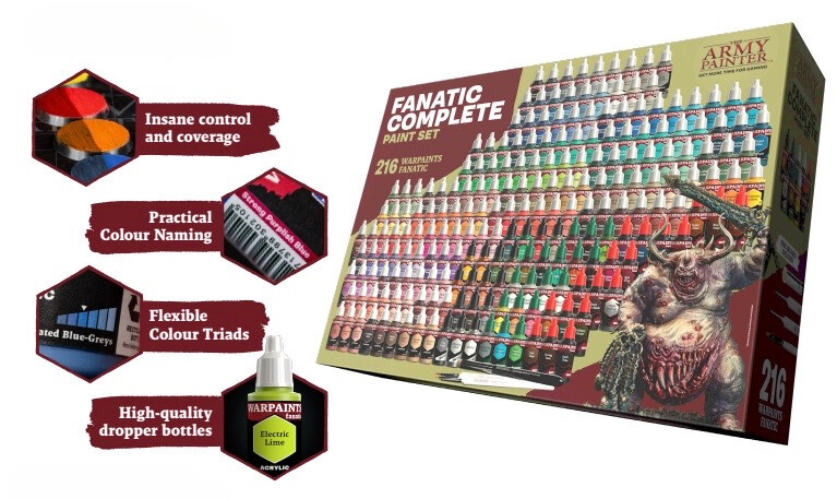 Army Painter Warpaints Fanatic Complete Paint Set (5713799807006)