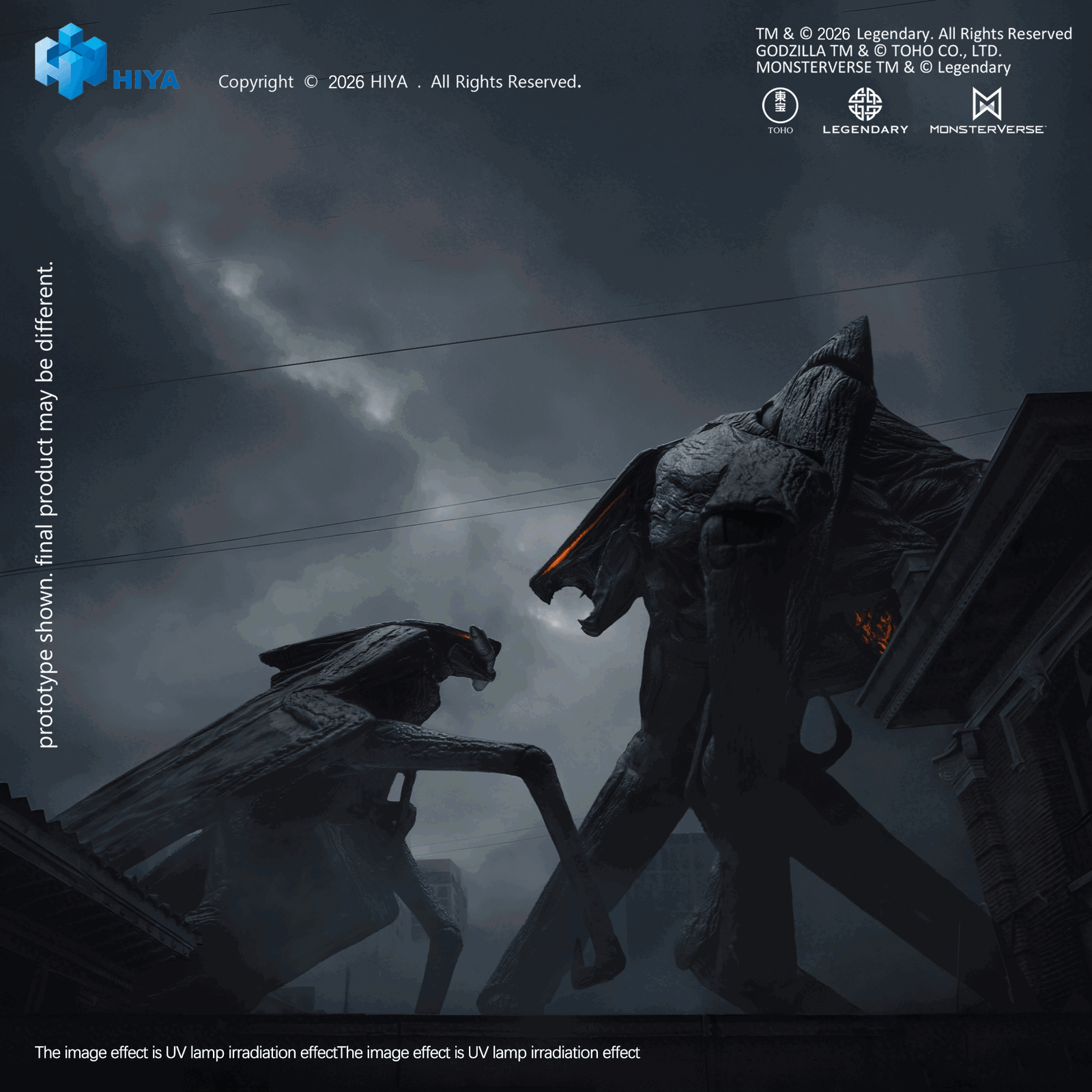 (PRE-ORDER) None Scale 6 Inch Godzilla 2014 Male &amp; Female Muto Set Action Figure