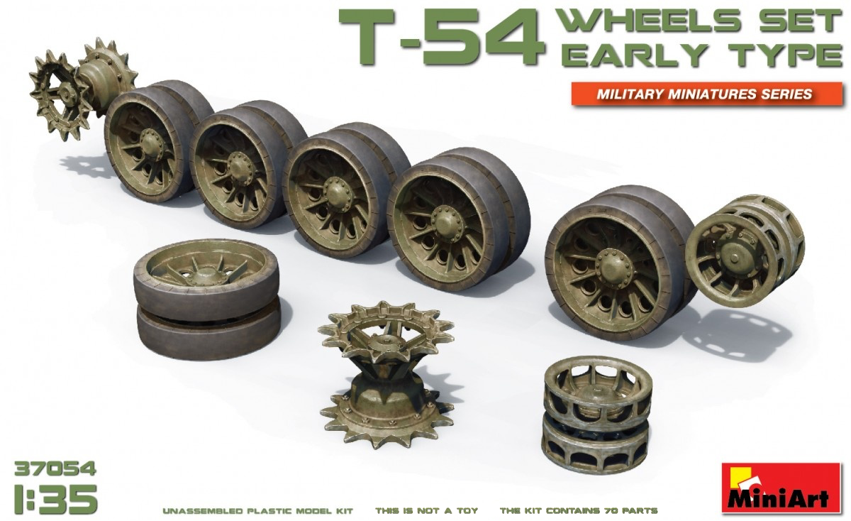 [37054] 1/35 T-54 Wheels Set. Early Type Model Kit(4820183311337)