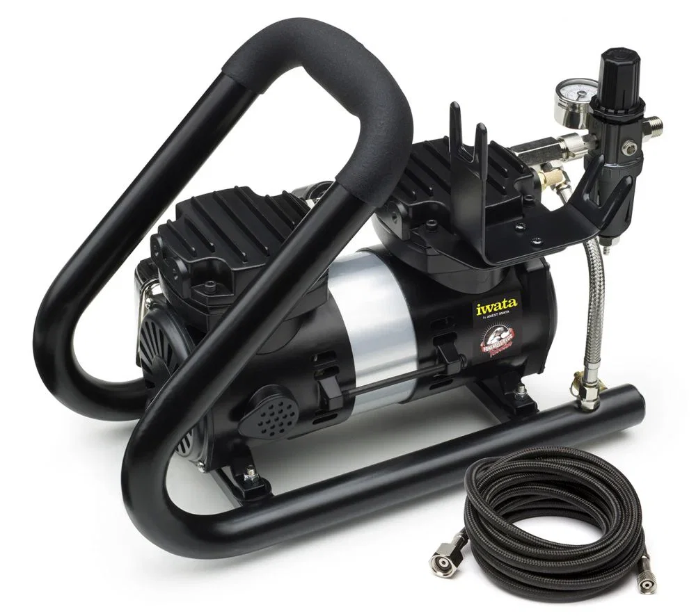 IWATA Power Jet Plus Tubular 110-120V Airbrush Compressor (734748710838)