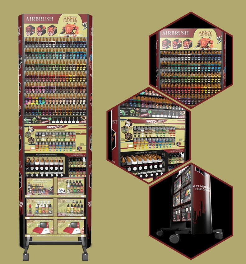 Army Painter Warpaints Air Retail Display Rack (Full) (5713799500181)