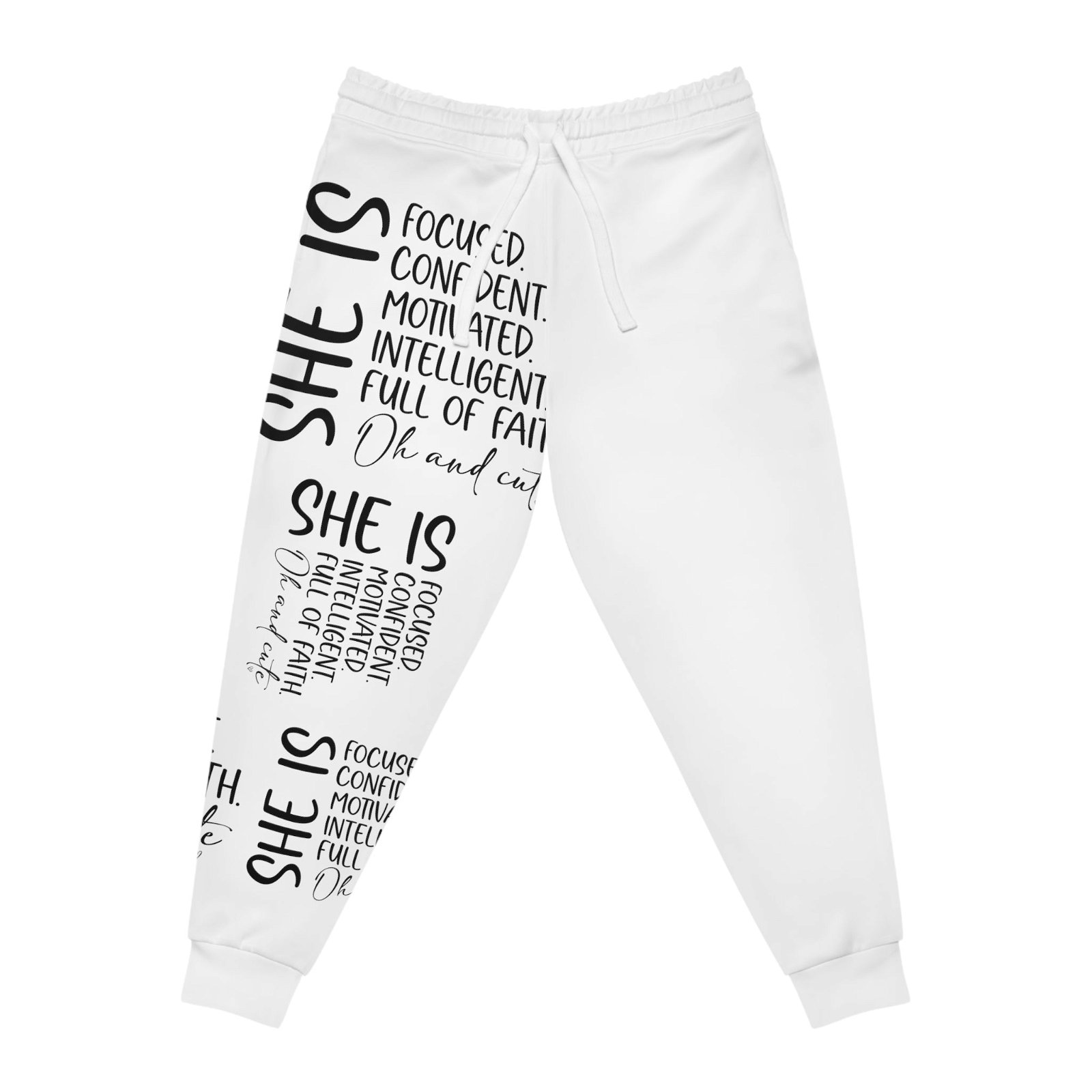 Motivational Women's Athletic Joggers. Stay Inspired