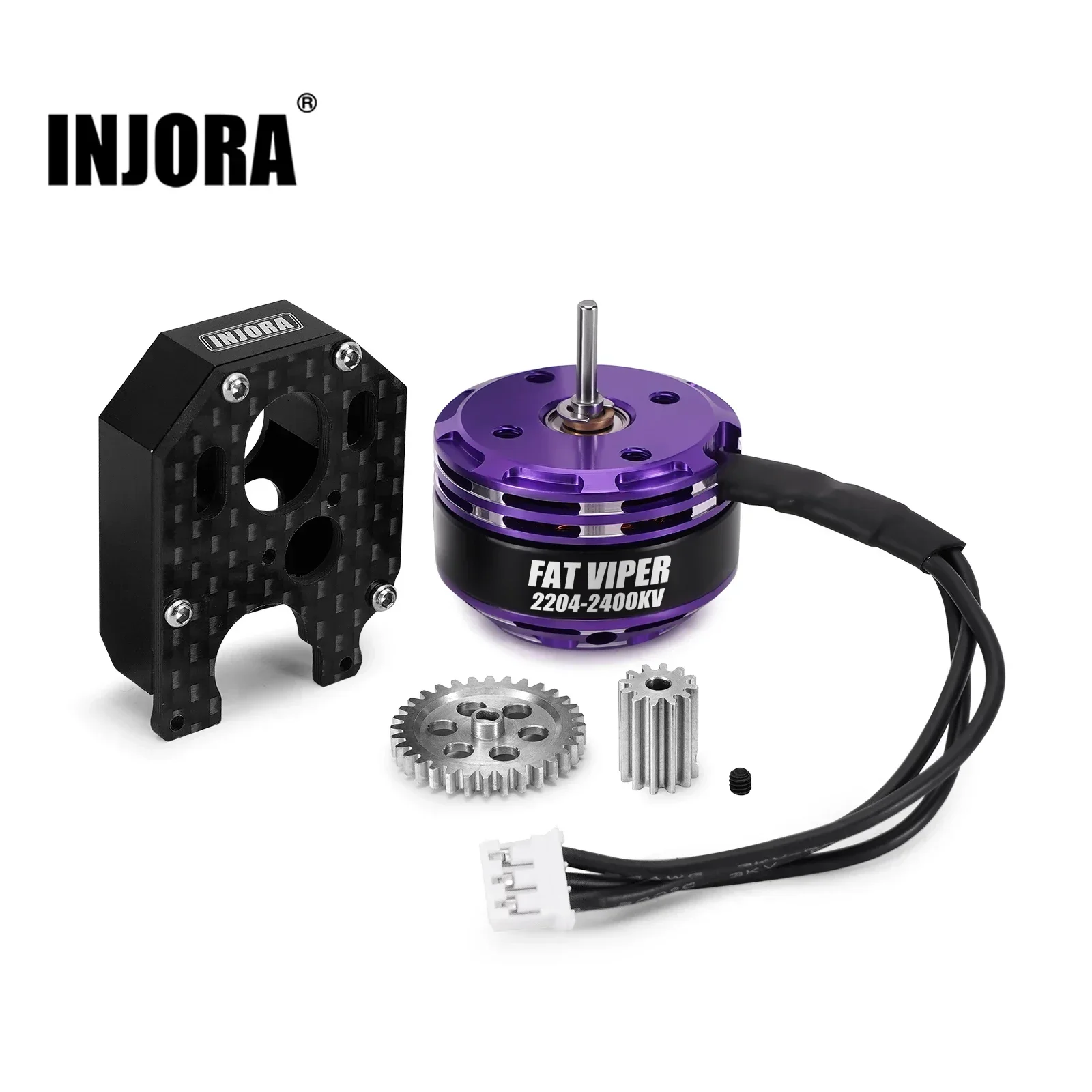 INJORA Fat Viper 2204 Brushless Outrunner Motor with Mount for 1/24 RC Crawler Axial SCX24 - AliExpress 26