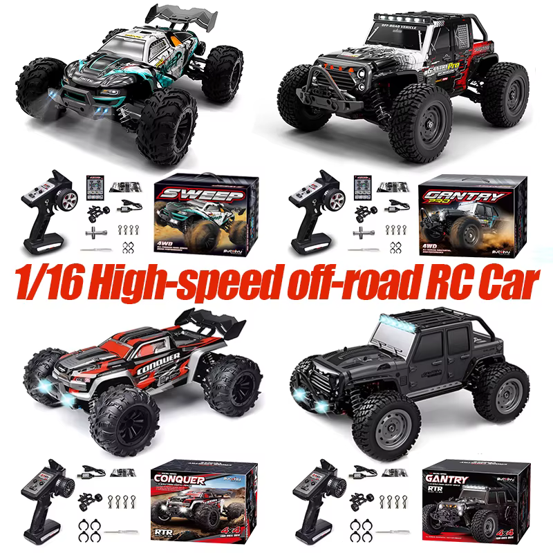 1:16 Professional Remote Control Cars 70KM/H Or 50KM/H 4WD RC Car With LED High Speed Drift Monster 4x4 Truck for Kids vs Wltoys
