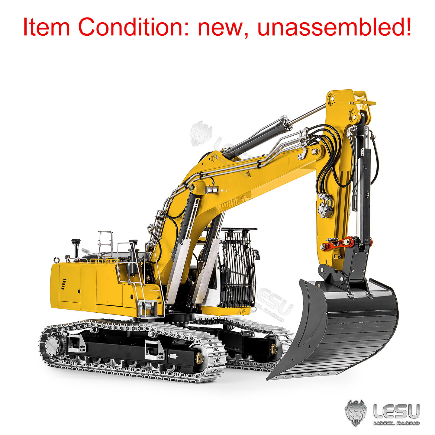 Metal LESU remote control excavator model AOUE LR956 1/14 RC hydraulic excavator kit, 2 arms, 4 MPA double pumps, light, 6-channel brass valve – AliExpress 26