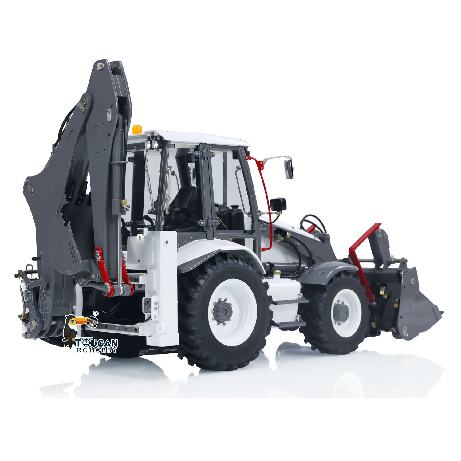 Metal LESU 1/14 Aoue BL71 Backhoe Loader RC Excavator Remote-Controlled Construction Vehicle Wheel Loader DIY Sound and Light Truck