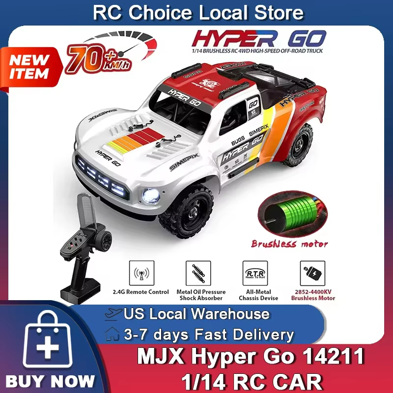 MJX HYPER GO 14211 Racing Car 1/14 Short Truck 45A ESC Brushless Motor 47 KM/H Big Foot 4WD RC Car Remote Control Car toy MJX - AliExpress 26