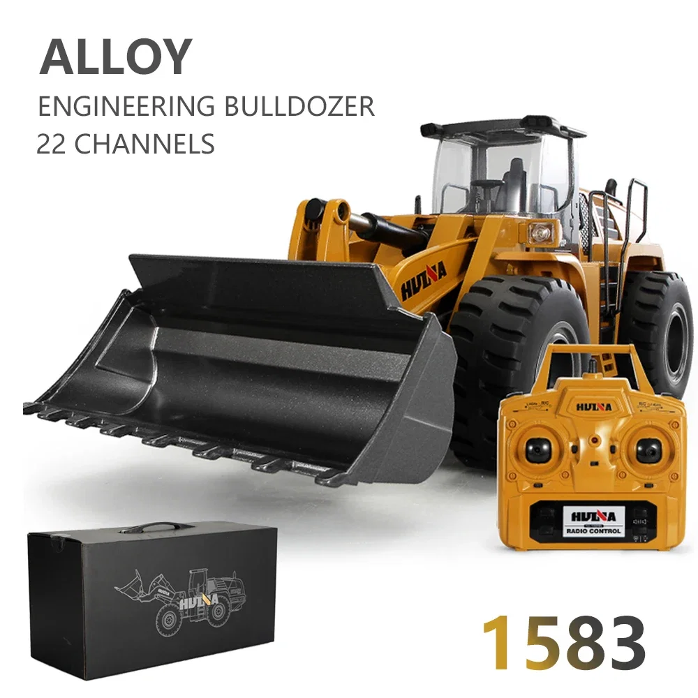 HUINA 1583 1/14 22-channel alloy Remote Control Loader Car Simulation Bulldozer Engineering Vehicle Toy for Kids Children's Gifts - AliExpress 26