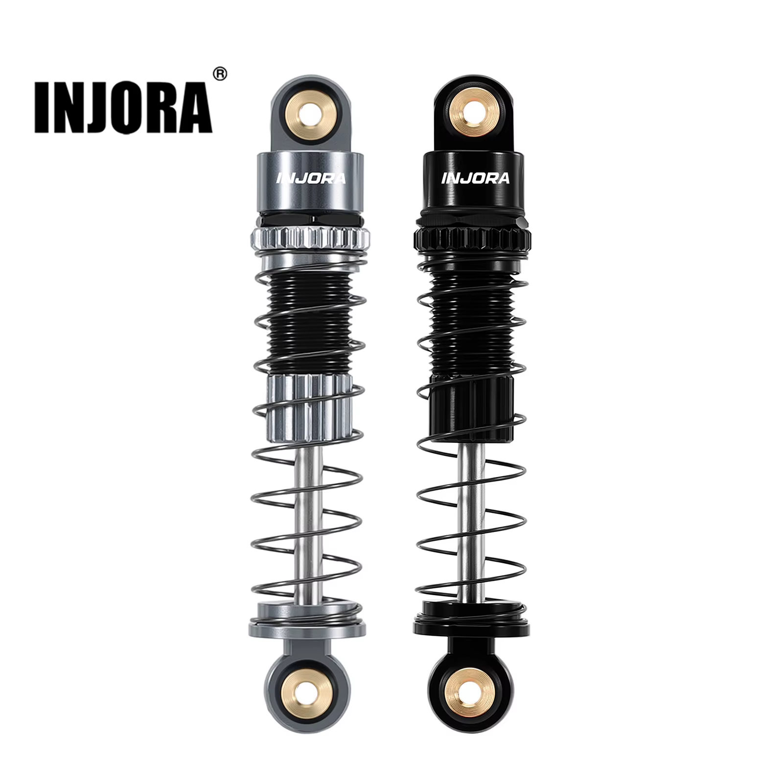 INJORA 39MM Aluminum Threaded Shock Absorber Oil Damper for 1/24 RC Crawler Car Axial SCX24 C10 JLU Gladiator FMS FCX24M