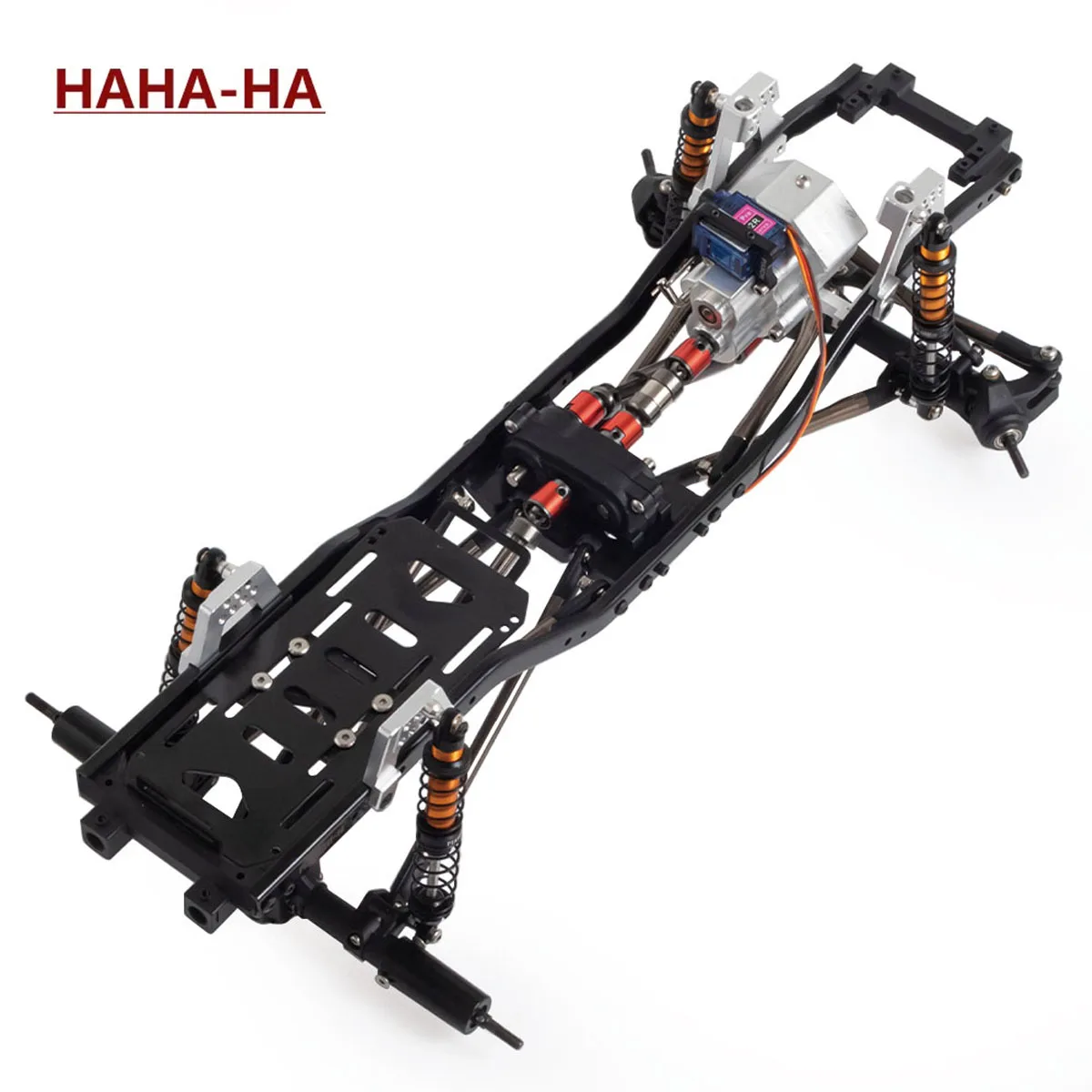 313mm wheelbase metal chassis frame with front wheel single/2-speed transmission for 1/10 RC crawler Axial SCX10 II 90046 EX86100 AliExpress 26