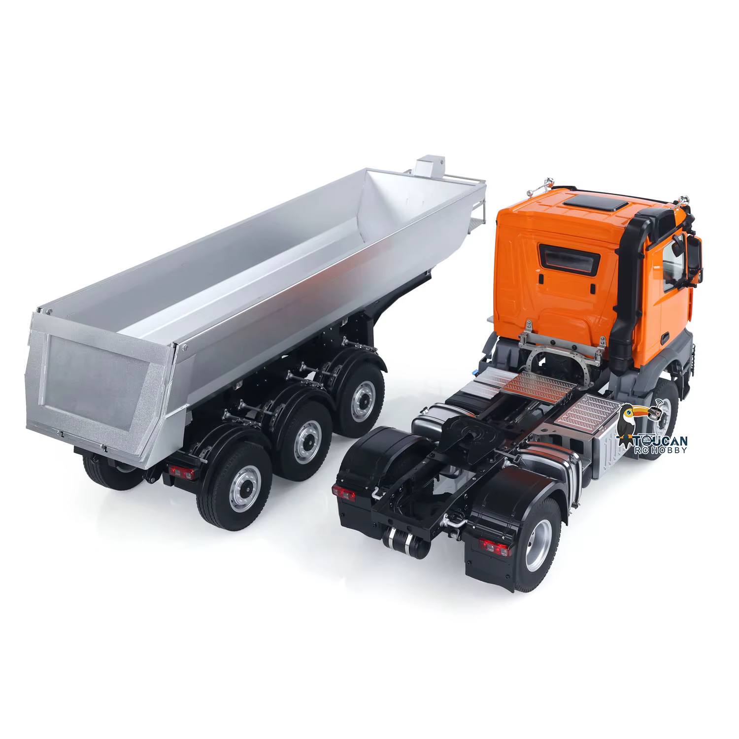 1/14 Kabolite 5801 RC Tractor 3-Axis RC Electric Tipping Trailer 4X4 RTR Worm Gear 2-Speed Gearbox Sound and light effects Toy model