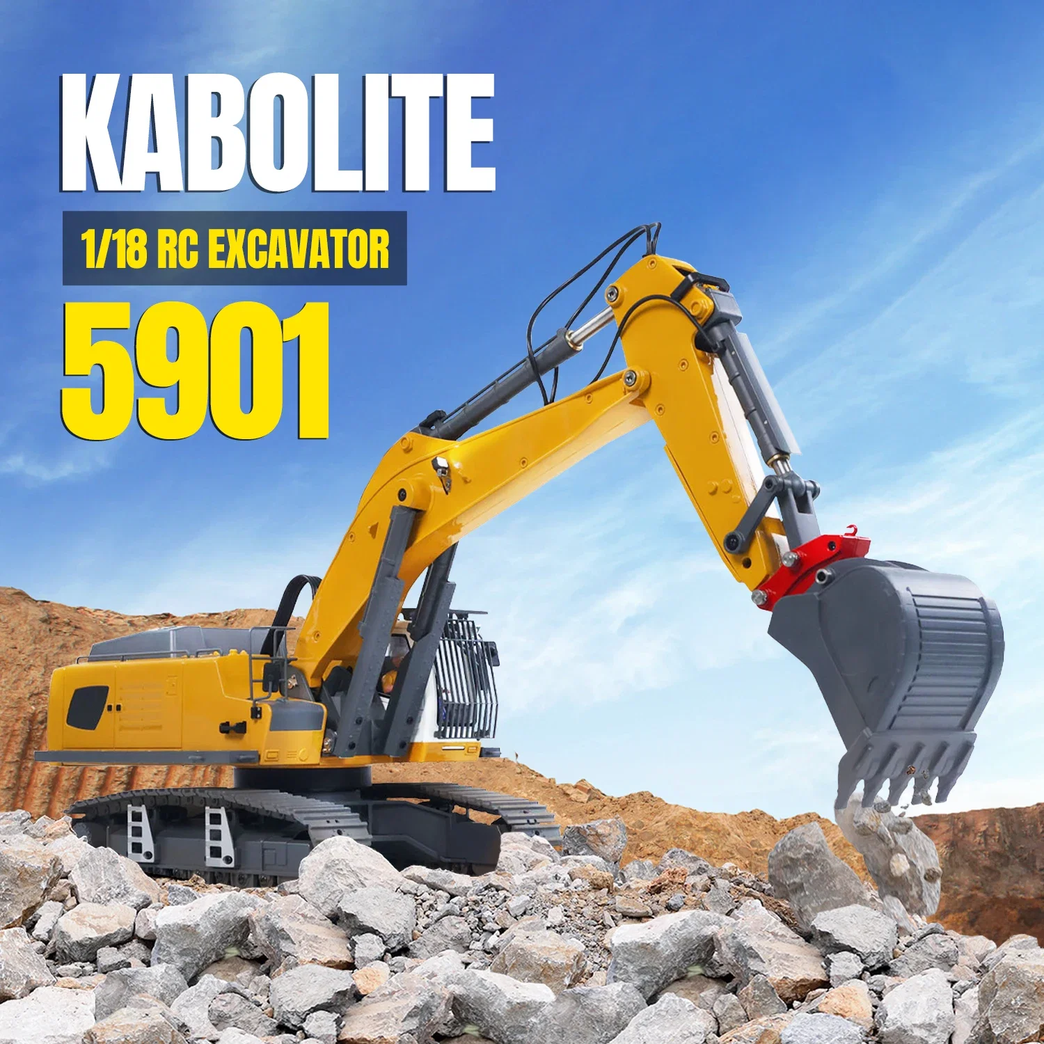KABOLITE 1/18 5901 100S RC Excavator Remote Excavator Truck with Claw Ripper Construction Car Machine Vehicle Hobby Toy for Boys - AliExpress 26