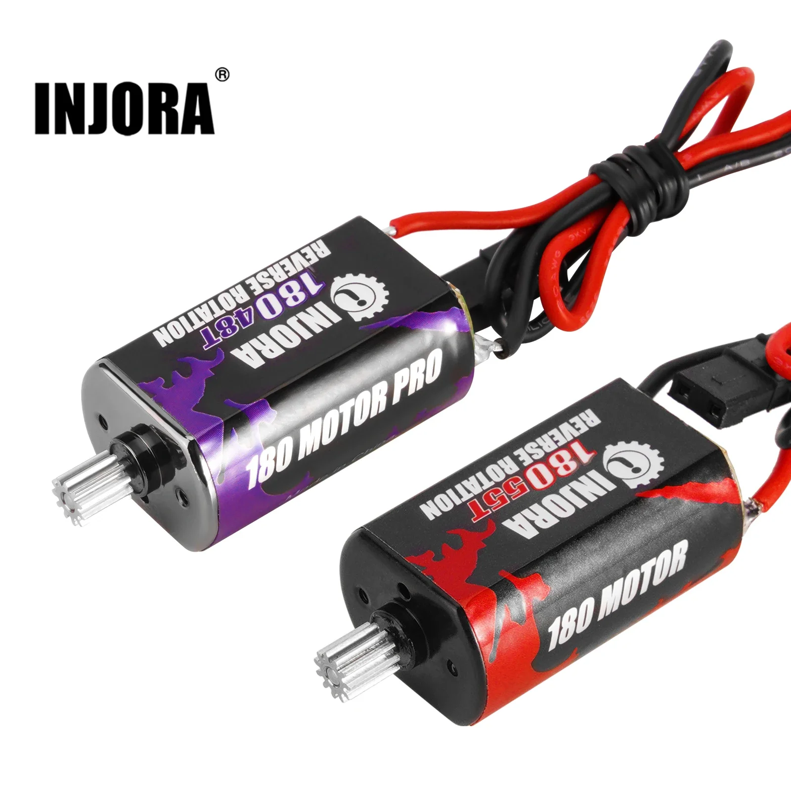 INJORA 180 Brushed Motor 48T 55T with Stainless Steel Pinion for 1/18 RC Crawler TRX4M Upgrade (INM11) - AliExpress 26