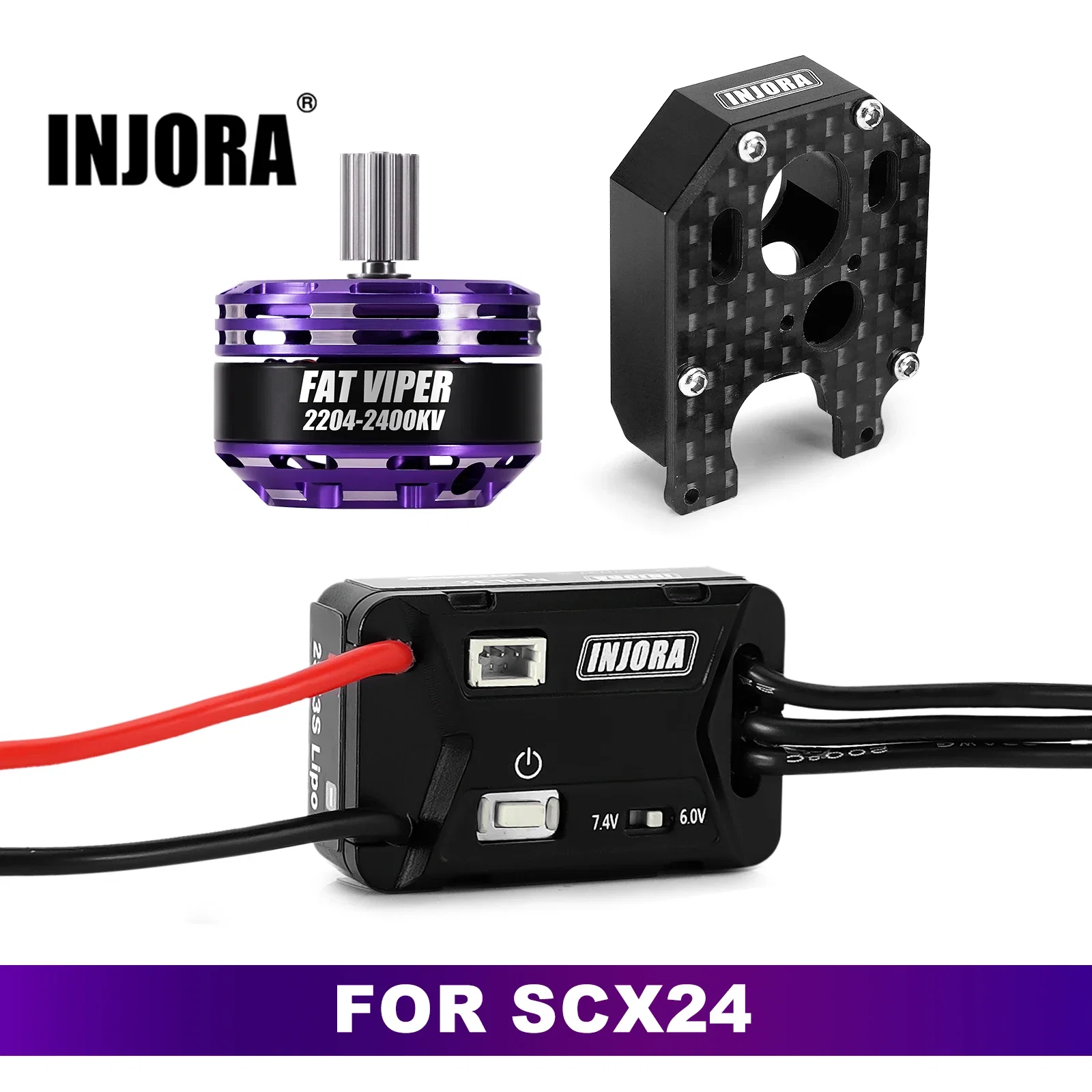 INJORA MBL32 G2 Waterproof Brushless ESC and 2204 Fat Viper Outrunner Motor for 1/24 Axial SCX24 - AliExpress 26