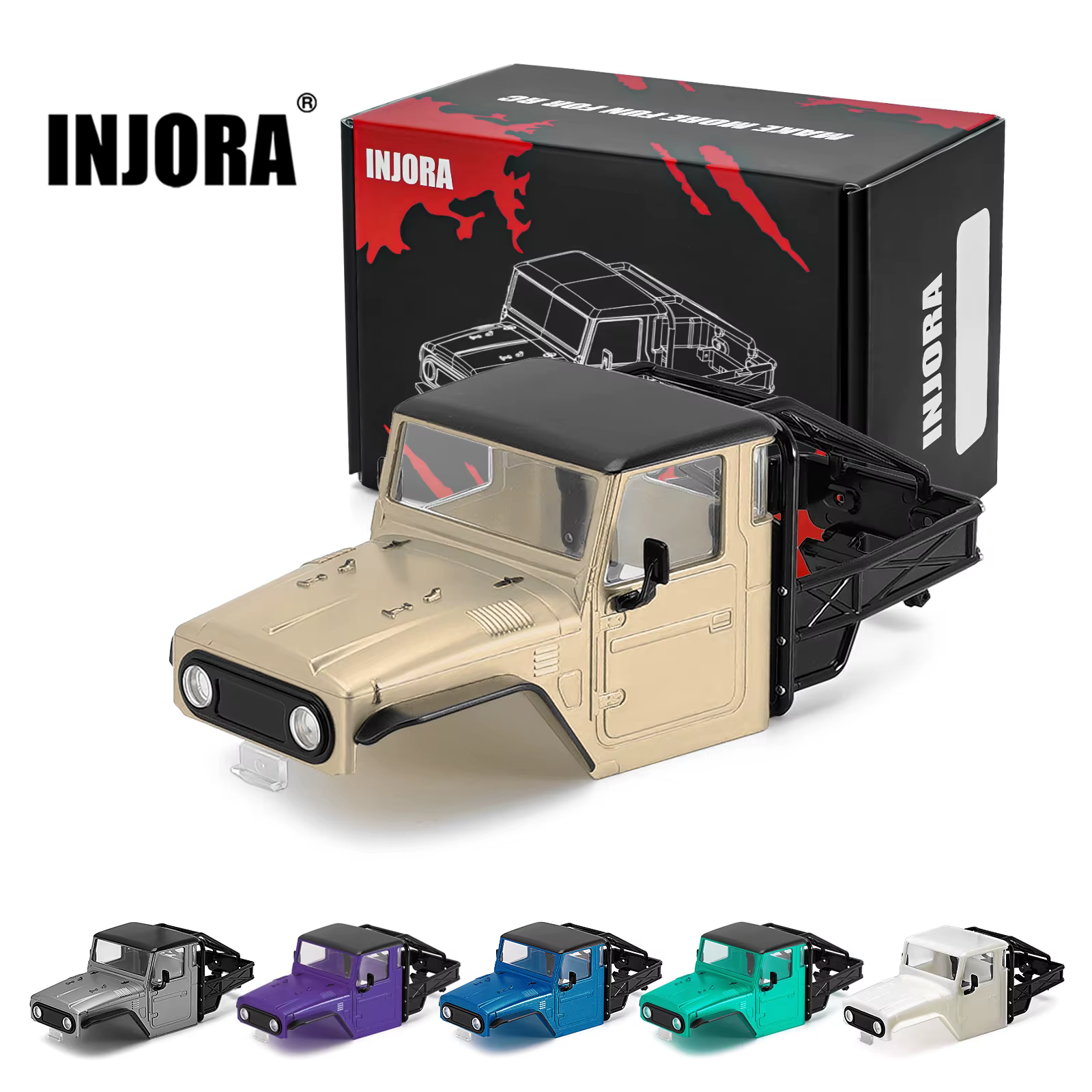 INJORA IR40 Hartschalenhülle mit Käfig für 1/18 RC Crawler TRX4M Defender Bronco - AliExpress 26