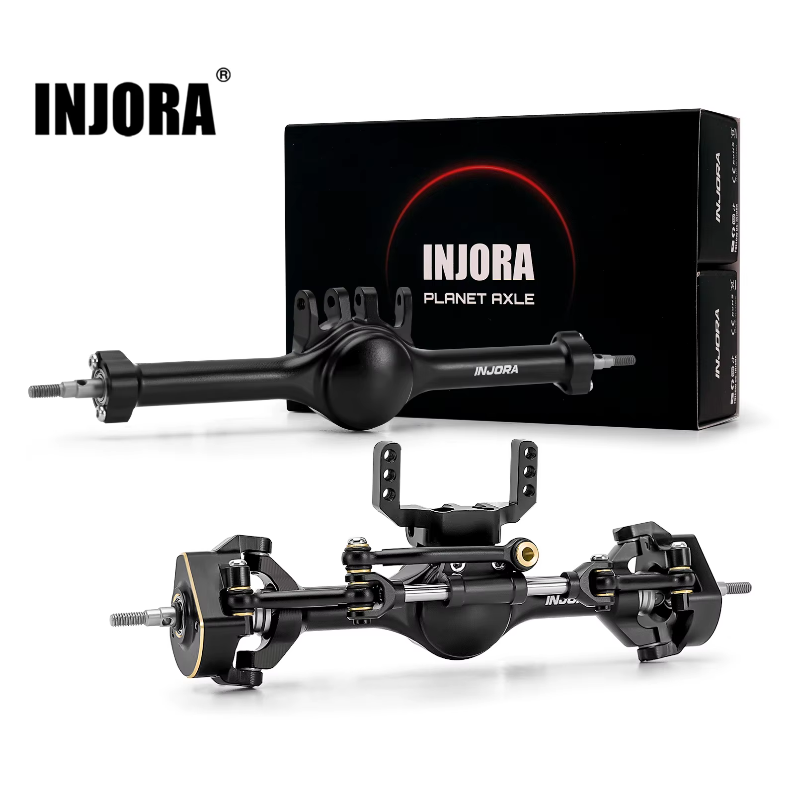 INJORA +7 mm planetary axles with double joint shafts and hydraulic steering for 1/18 TRX4M - AliExpress 26