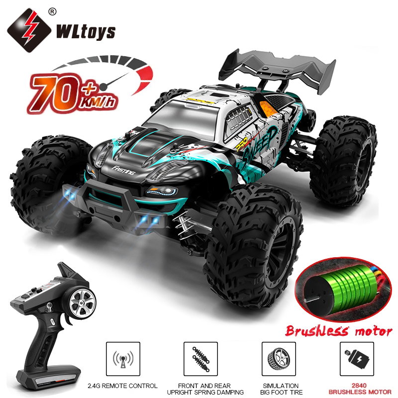 1:16 70 km/h oder 50 km/h 4WD RC Auto mit LED-Fernbedienung Autos Hochgeschwindigkeits-Drift Monster 4x4 LKW für Kinder vs Wltoys 144001 Spielzeug - AliExpress 