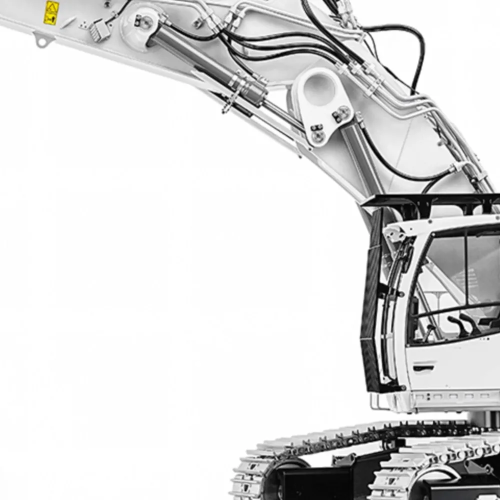Metal LESU 1/14 Radio Controlled Hydraulic Excavator Aoue LR956 KIT 3 Arms RC Digger Model 4MPA Dual Pumps 7CH Valve Light Toy
