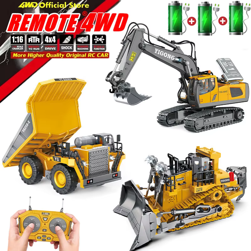 RC Construction Vehicles – Hydraulic Trucks, Loaders & Diggers