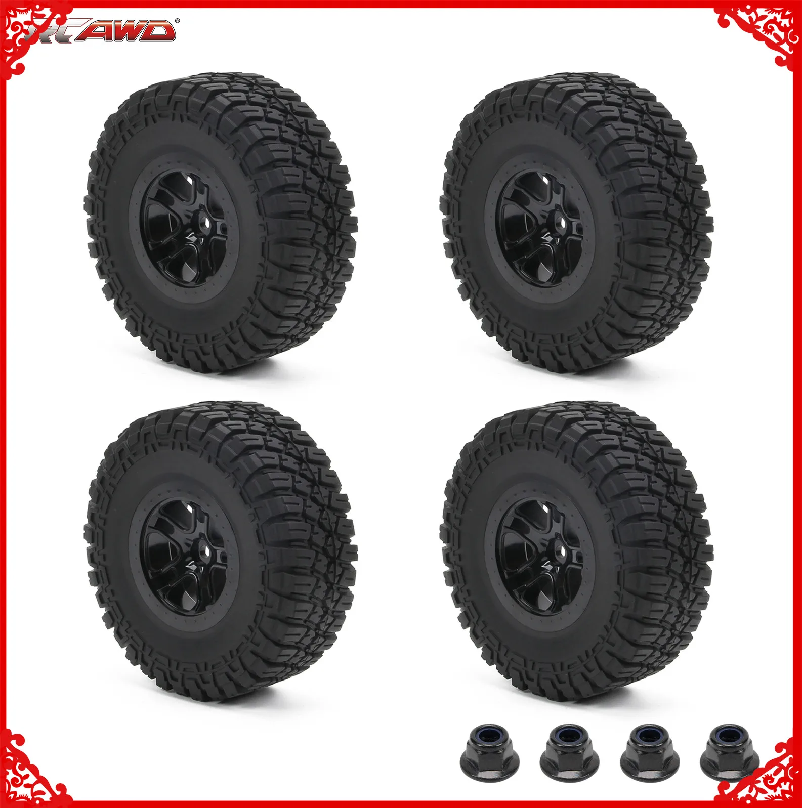 Rcawd vorne/hinten 2.2/3,0 vormontierte Reifen Felge für losi baja rey 4wd Hammer rey u4 Rock Racer Upgrades Teile - AliExpress 26