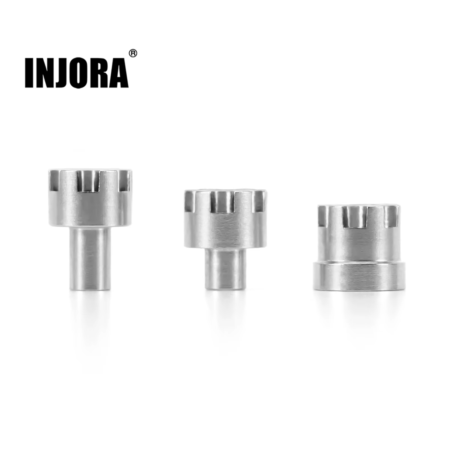 INJORA 4PCS Stainless Steel M2 Wheel Nuts 6/7/8.5mm For 1/24 RC Crawler Axial SCX24 AX24 Upgrade