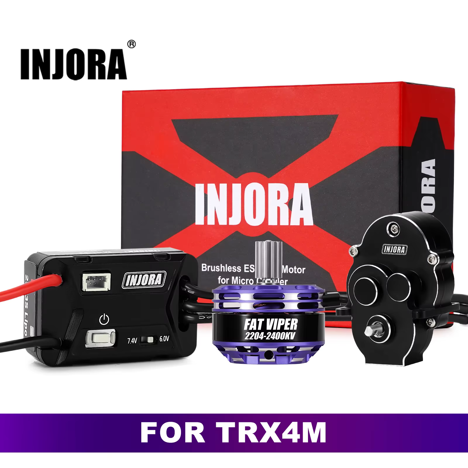 INJORA MBL32 G2 Wasserdichter bürstenloser Regler und 2204 Fat Viper Außenläufermotor für 1/18 TRX4M - AliExpress 26